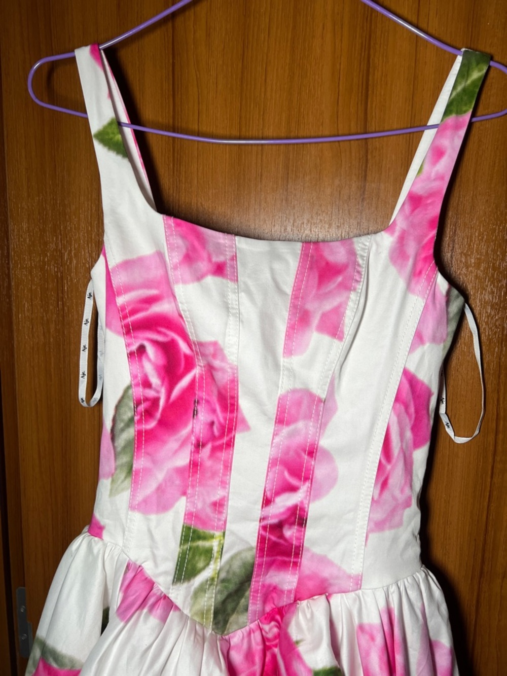Aje Alani Rose Floral-Print Corset Cotton Ball Gown Bubble Hem AU6/US2 - Picture 8 of 13